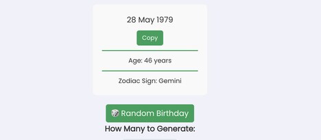 Random Date Generators