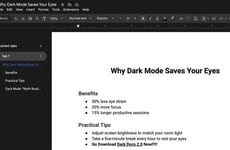 Dark Mode Editors