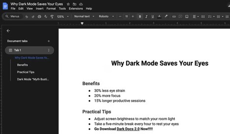 Dark Mode Editors