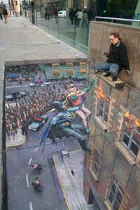 3D Illusion Chalk Drawings Image 4