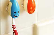 Happy Face Suction Toothbrush Holder