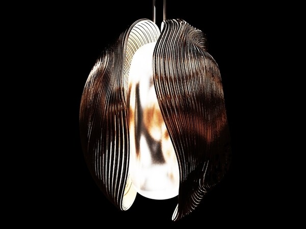 Metal Thread Pendant Lamps: Nest Lamp by Tzuhsiang Lin is a Made from ...
