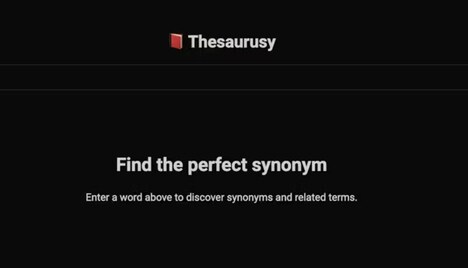 Minimalist Thesaurus Tools