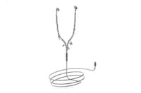 Silver Charmed Wired Earbuds Image 1