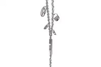 Silver Charmed Wired Earbuds Image 3