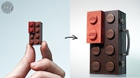 Leather Toy-Block Briefcases