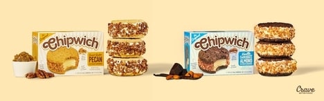 Nutty Ice Cream Cookie Sandwiches