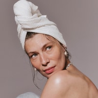 Waffle-Knit Hair Towels Image 1