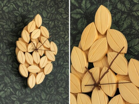 Leaf-Inspired Wall Clocks