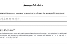 Data Calculation Tools