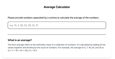 Data Calculation Tools