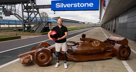 Life-Sized Chocolate Race Cars