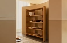 Curved Oak Shelving