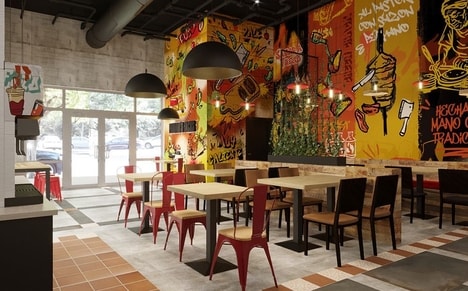 Graffiti-Driven Franchise Interiors