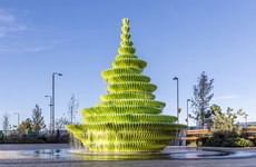 Bold Neon Fountain Installations