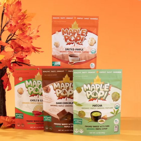 Organic Maple Popcorn Snacks