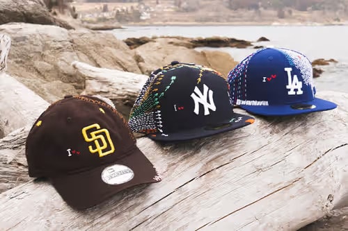 Hand-Stitched Baseball Caps: SASHIKO GALS x New Era MLB Uses