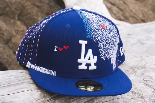 Hand-Stitched Baseball Caps: SASHIKO GALS x New Era MLB Uses