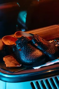 Embossed Leather Clogs Image 1