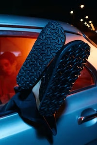 Embossed Leather Clogs Image 2