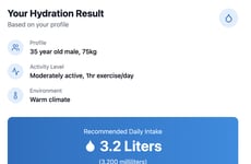 Digital Hydration Calculators