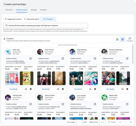 AI-Matched Creator Partnerships