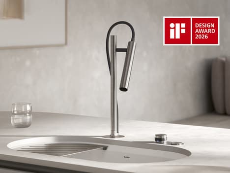 Slilck Coordinated Sink-Faucet Systems