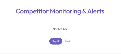 Competitor Monitoring Tools