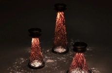 Palm Bark Table Lamps