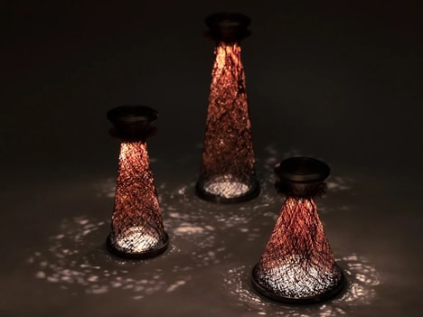 Palm Bark Table Lamps