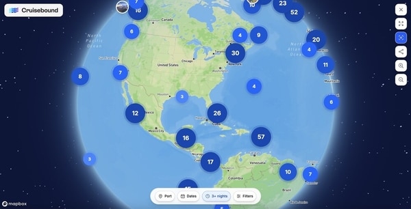 Map Search Tools for Cruises