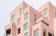 Pink Concrete Apartment Blocks