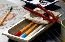 Modular Concrete Desk Organizers