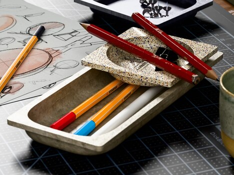 Modular Concrete Desk Organizers