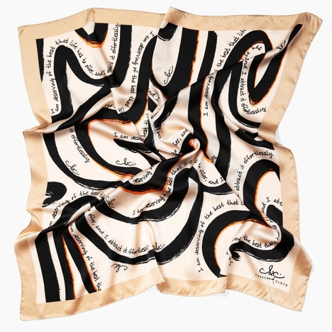 Affirmation-Inspired Silk Scarves