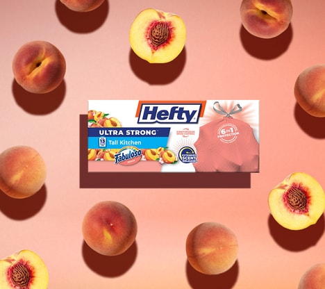 Peach-Scented Trash Bags