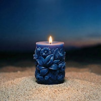 Sculpted Floral Beeswax Candles