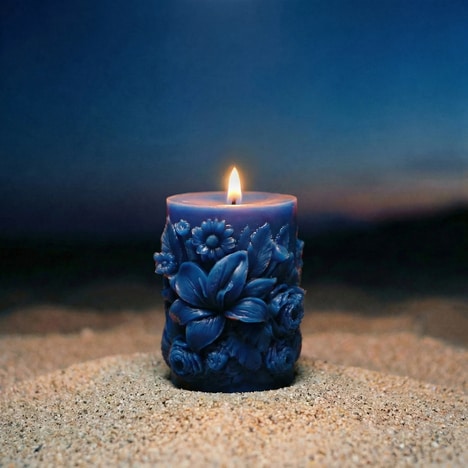 Sculpted Floral Beeswax Candles