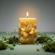 Sculpted Floral Beeswax Candles Image 4