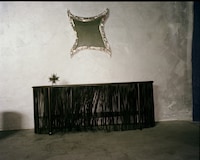 Fringed Leather Tables Image 1