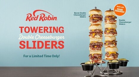 Meaty Cheeseburger Sliders Towers