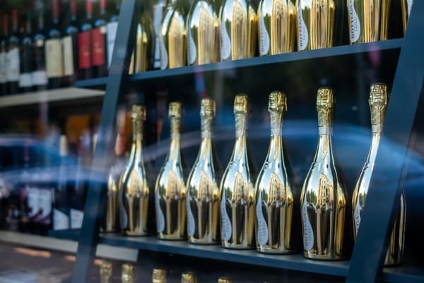 Gold-Stamped Prosecco Bottles