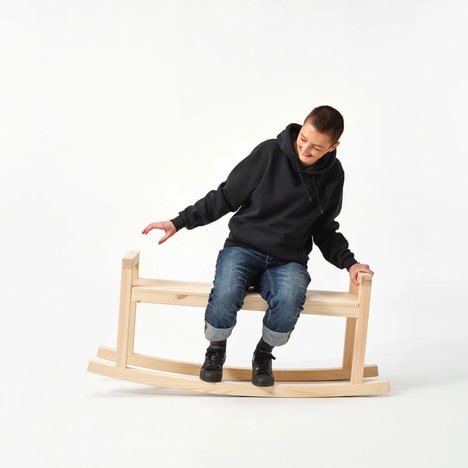 Wooden Rocking Benches