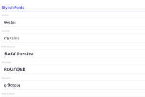 Text Styling Tools : Font Changer