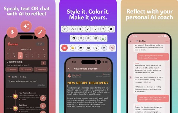 Digital Journaling Apps: Eunoia Self Care Journal Supports Reflection ...