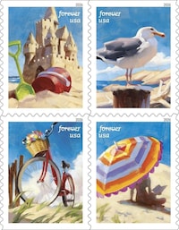 Beach-Ready Postal Stamps Image 1