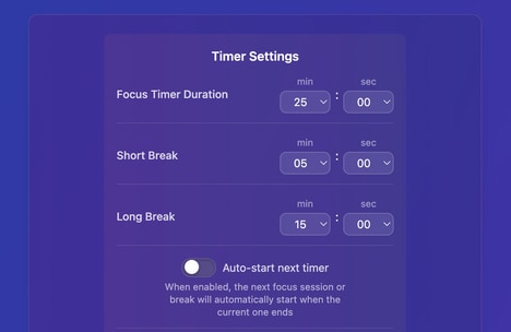 Focus Timer Tools