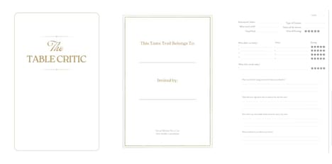 Dining Memory Journals
