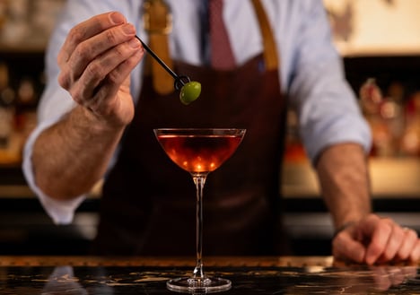 Fashionable Crimson Martinis