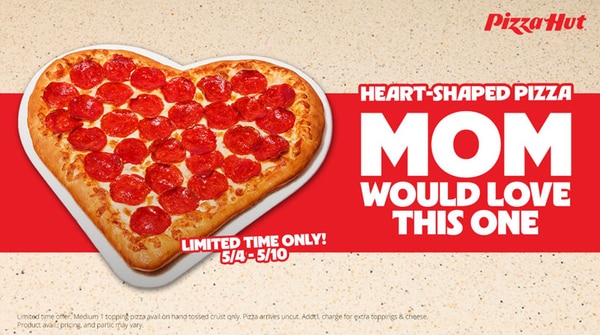 Mother's Day-Focused Heart-Shaped Pizzas